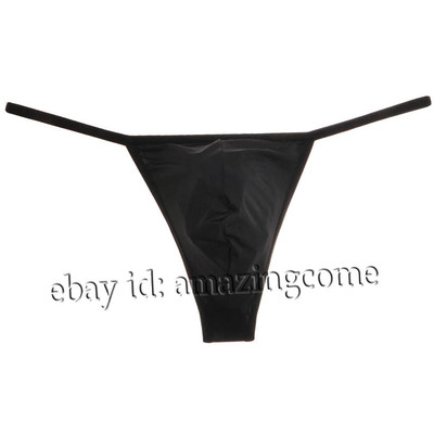 Men Super Thin 4 Way Stretch Thong Underwear Micro Cut G String Sexy Hip T-back