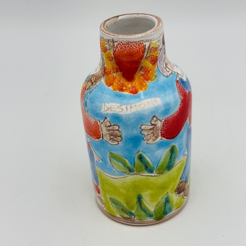 Desimone Italian Pottery Vase 5" Man and Woman MCM Signed Numbered 165 - Picture 6 of 7