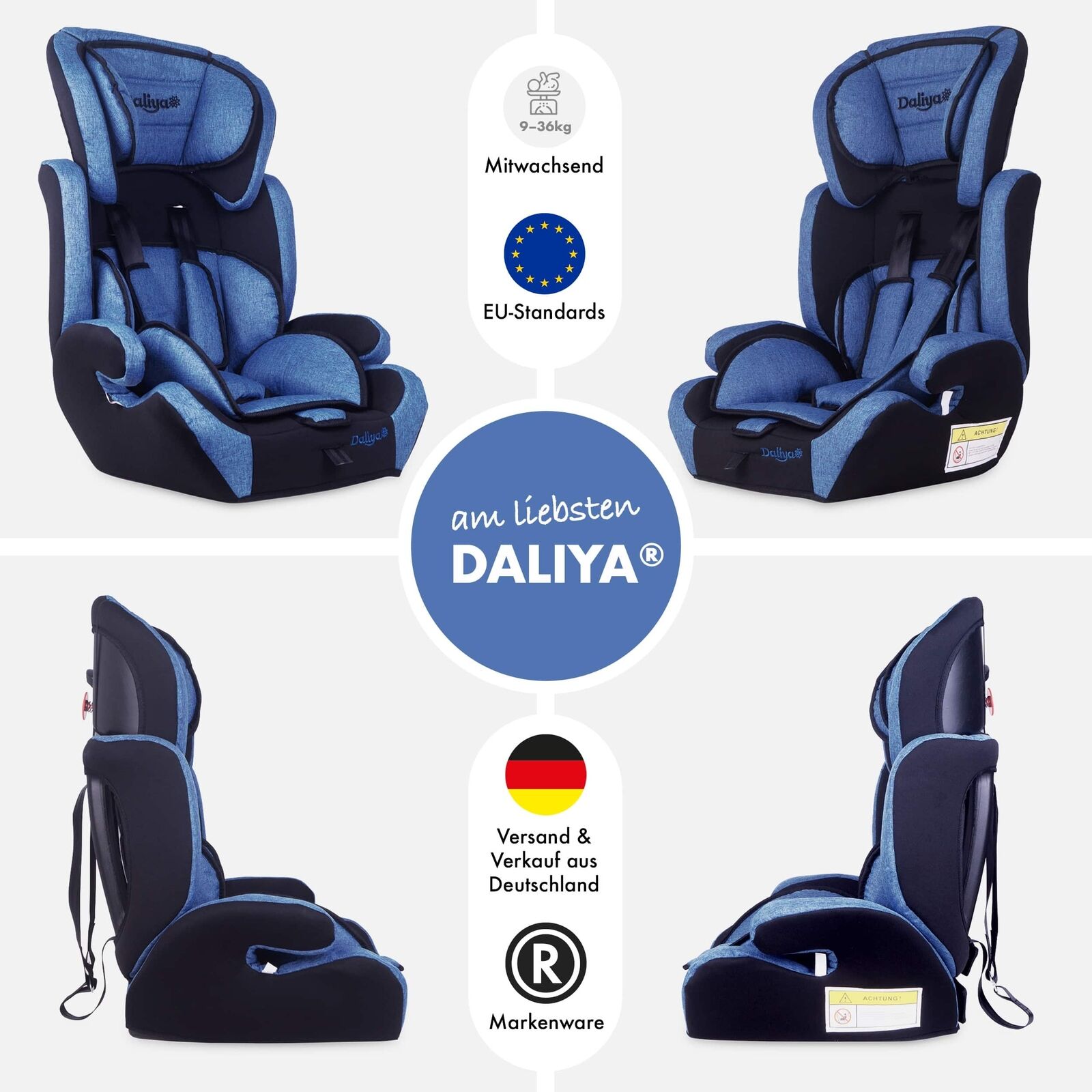 Daliya Autokindersitz Autositz Kinderautositz Extrapolster 9-36kg Gruppe 123