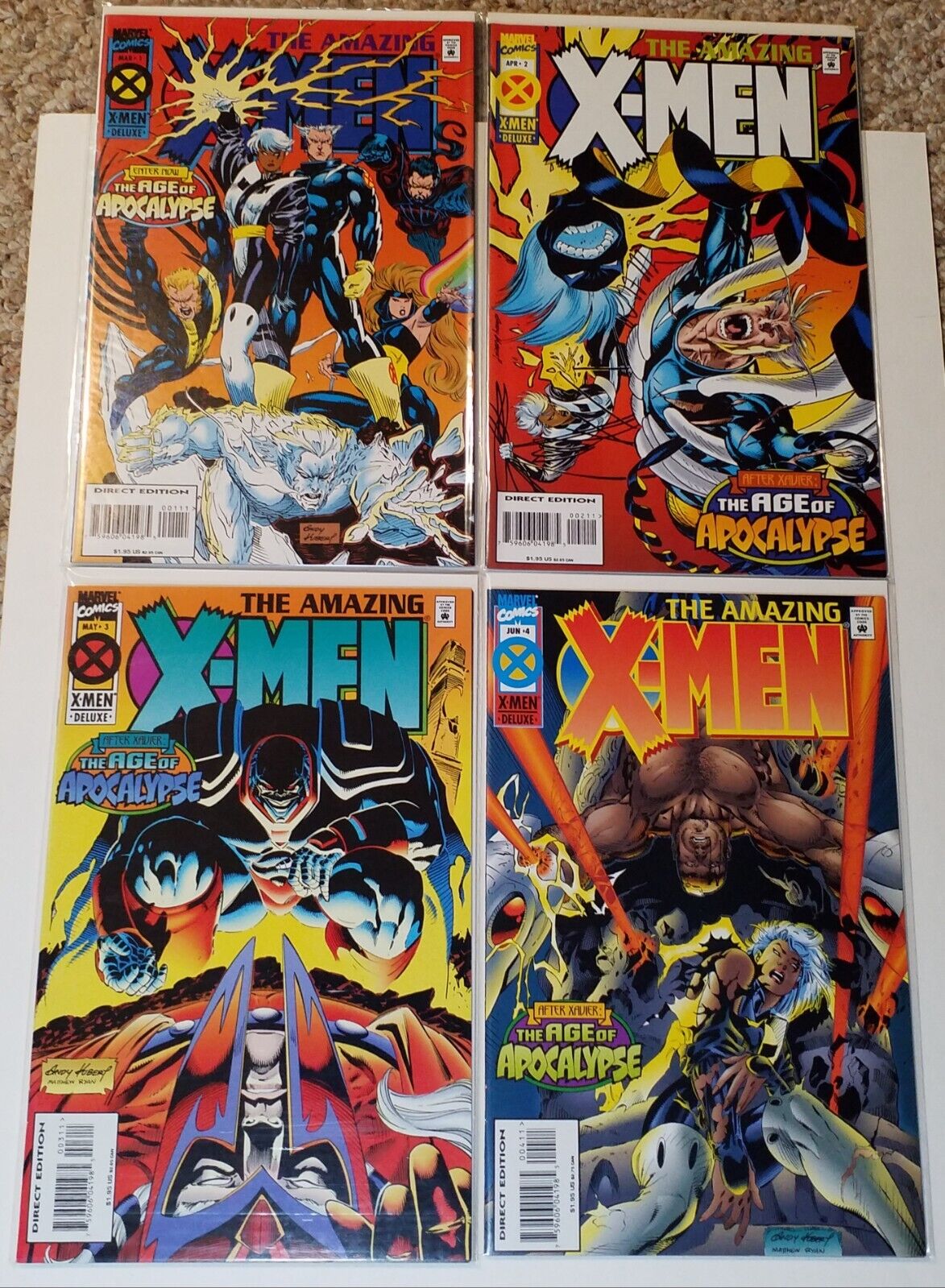 Amazing X-Men # 1, 2, 3, 4 - 1995 Marvel Comics - Age of Apocalypse
