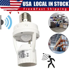 Infrared PIR Motion Sensor E27 LED Light Lamp Bulb Holder Socket Switch 110/220V