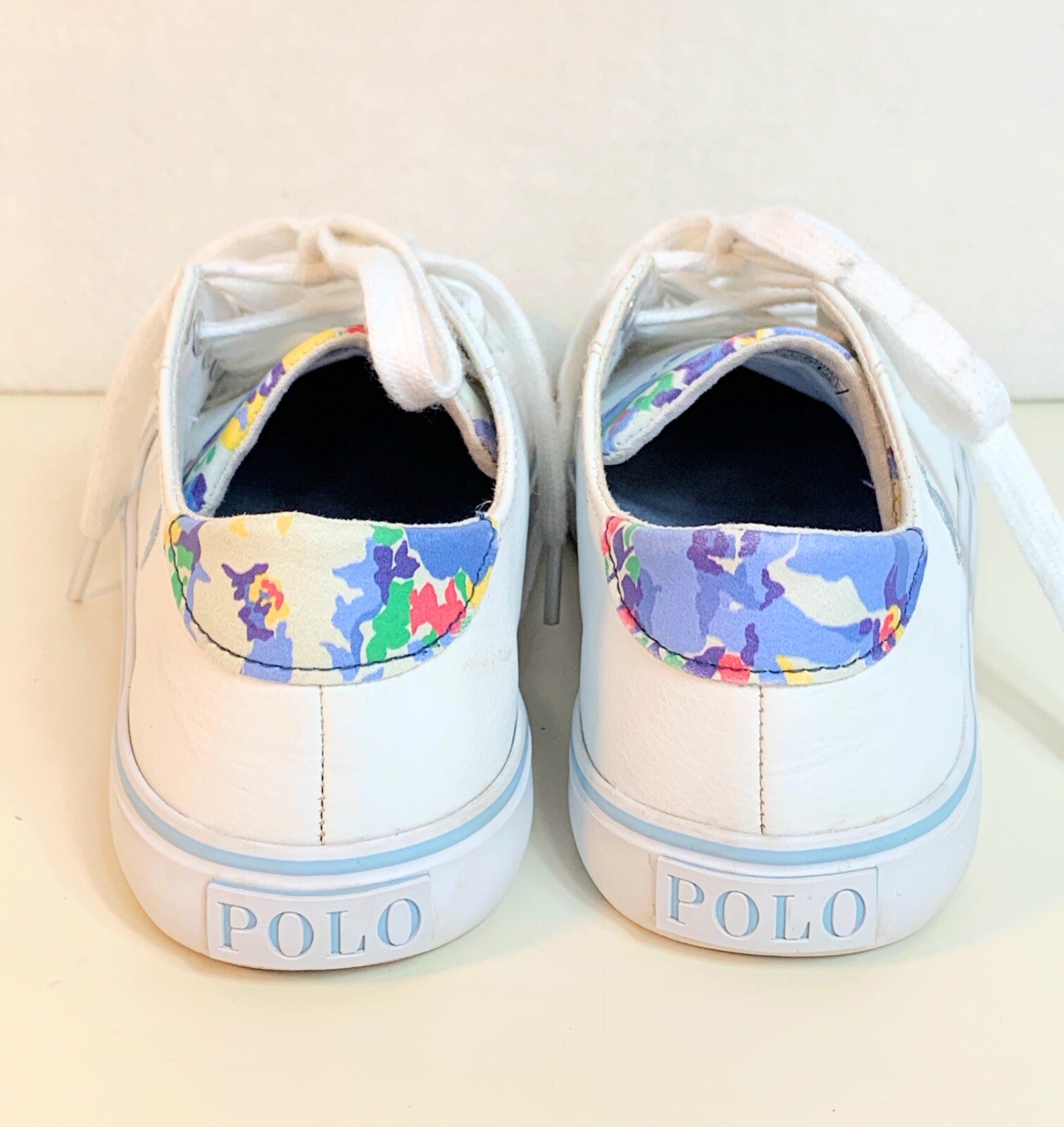 Polo Ralph Lauren scarpe da ginnastica Fantor bambina taglia 3 pony floreali