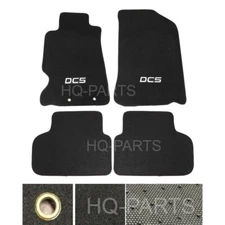 New 4 Pieces Black Nylon Carpet Floor Mats For 02-06 Acura RSX + DC5 Logo