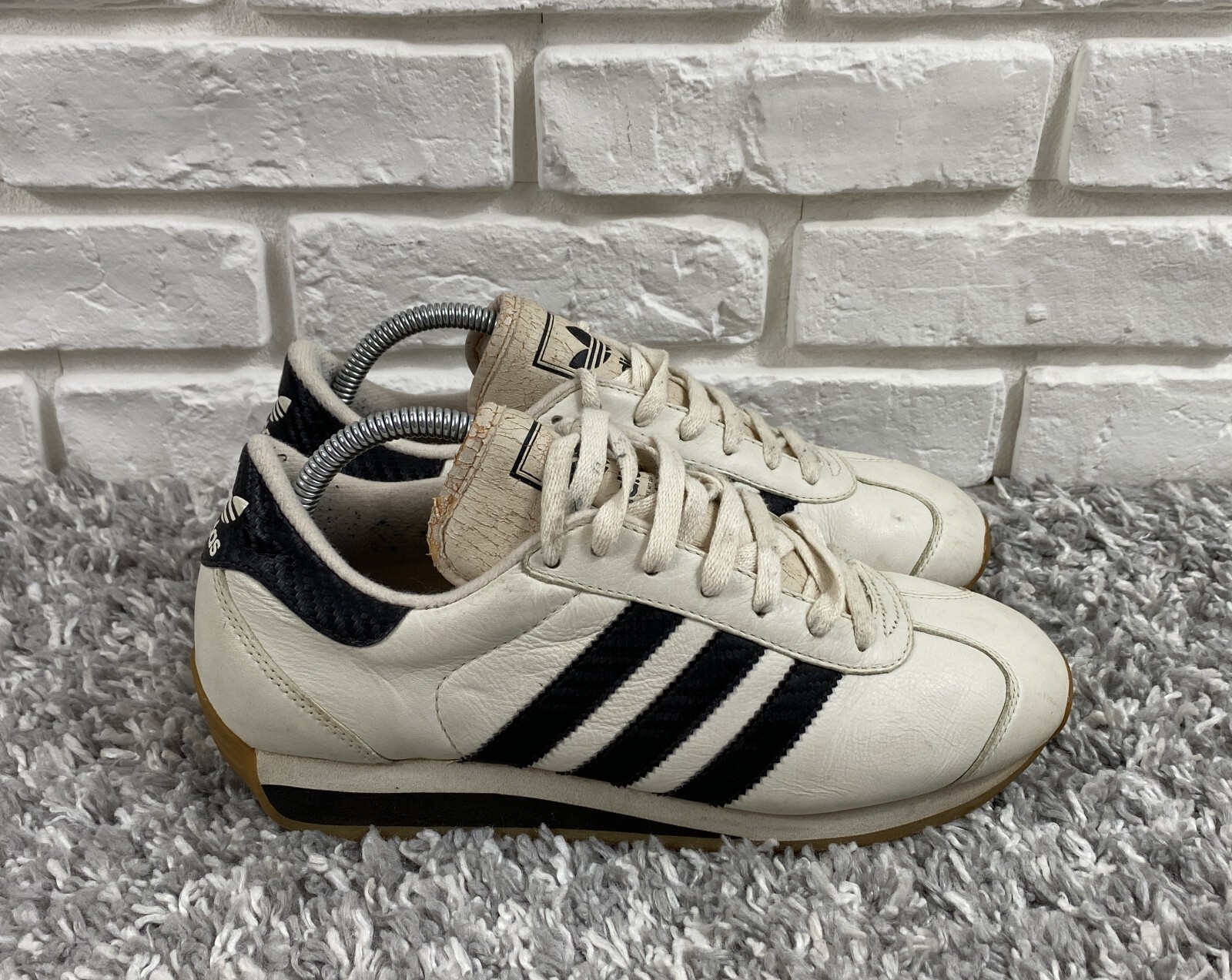 Vintage Adidas White Sneakers Shoes Size UK 6,5 Eur 40 | eBay