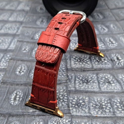 Exotic Leather Watch Band for Apple Watch size 42/44/45mm - Picture 6 of 12