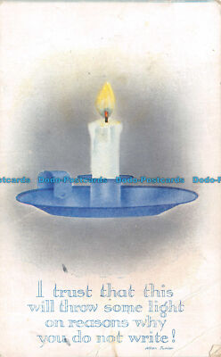 R131326 Ich vertraue darauf, dass dies etwas Licht wirft. Kerze. Valentine. 1927