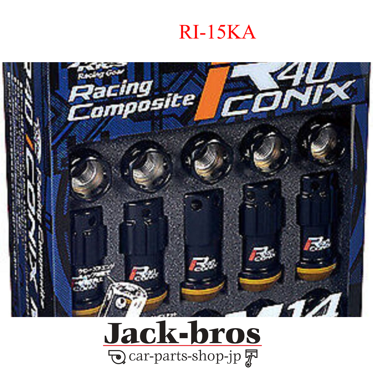 KYO-EI COMPOSITE R40 ICONIX M14 X P1.25 LOCK & NUT (CAP LESS) RI