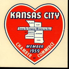 1959 Kansas City Chamber of Commerce Decal