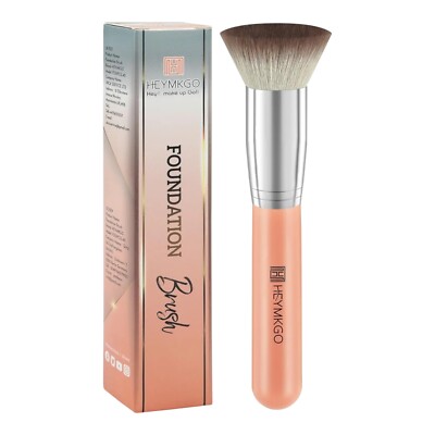 Make Up Pinsel Foundation Kabuki Flat Top - Perfekt zum Mischen von flüssiger Creme oder 