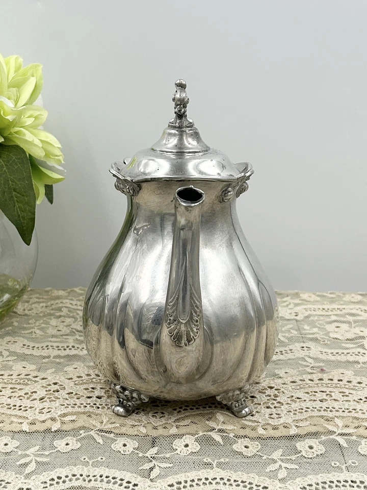 19th C. MERMOD JACCARD CO. St. Louis-Quadruple SILVERPLATE Conjunto de Chá-5 Peças-#557 - Imagem 4 de 4