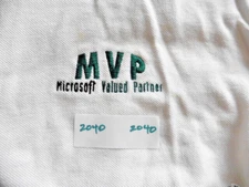 Vintage Microsoft Polo "Microsoft Valued Partner" 1980s L old tech computer