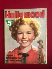1938, Shirley Temple, "Hollywood" Magazine No Label  Scarce / Vintage