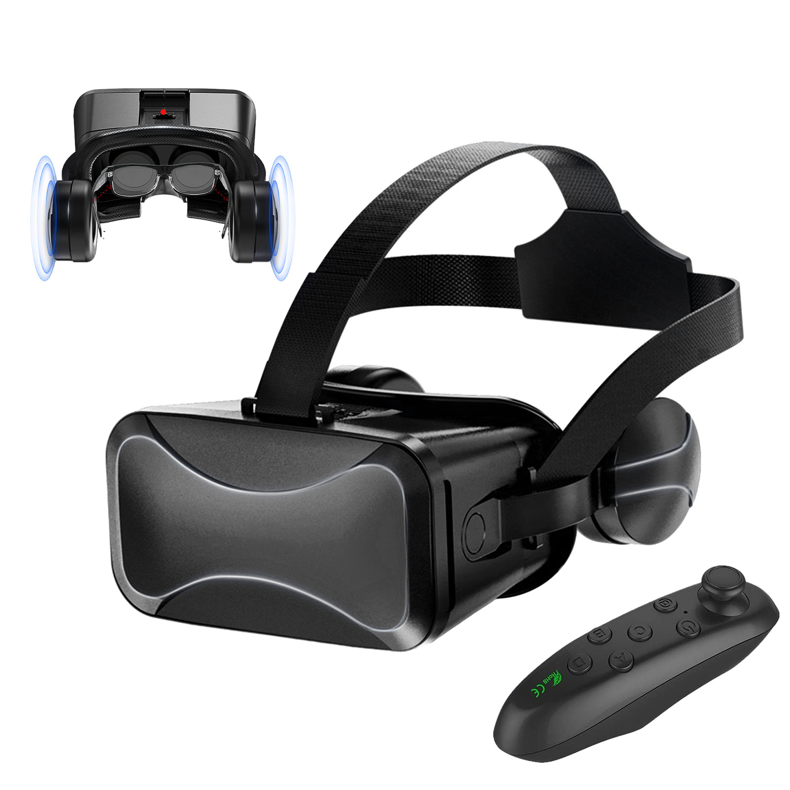 VR Headset with Remote & Gamepad - 3D Smart Virtual Reality Goggles-image