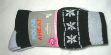 Women's 2-Pairs Polar Heat Cold Weather Socks Assorted Shoe Size 4-10 New