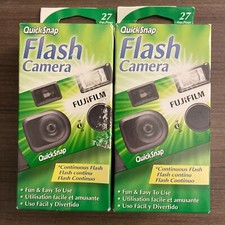 Lot Of 2 Fujifilm Quicksnap 400 Single Use Disposable 35mm Camera Flash Exp 2021