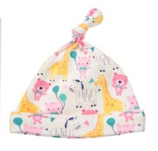 Gymboree Newborn Essentials Animals Baby Pink Tiger Girls Hat Nwt Zoo 6-12 M