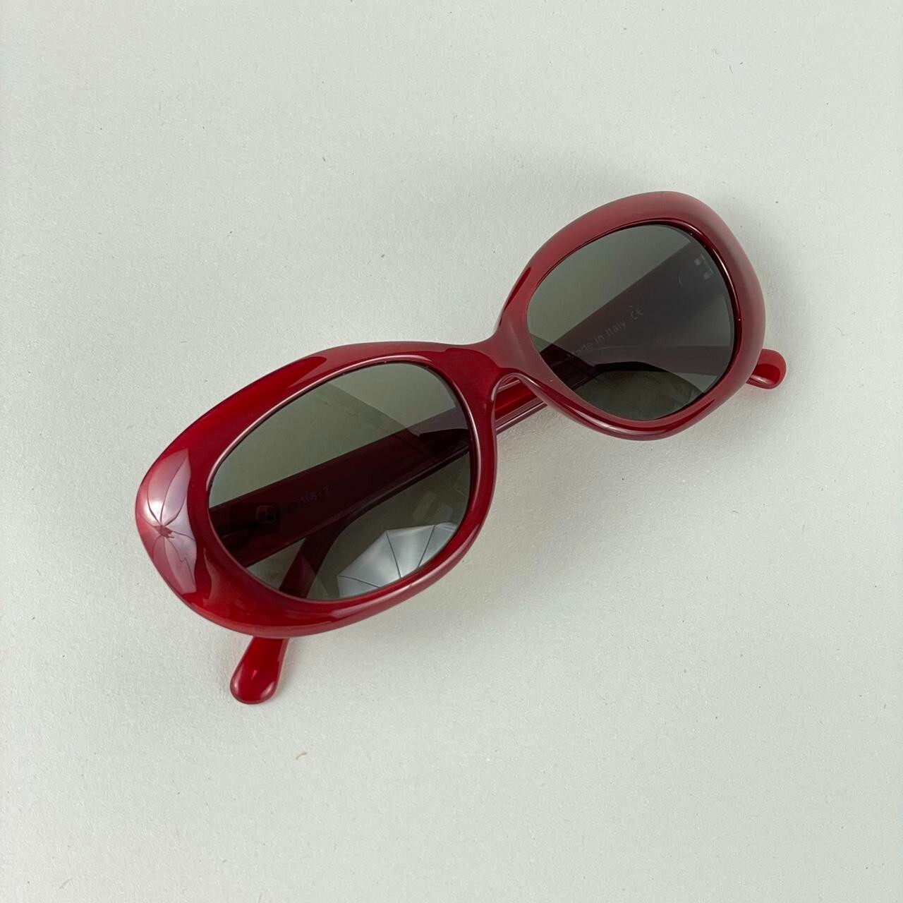 Naj Oleari rounded rectangular sunglasses grey le… - image 2