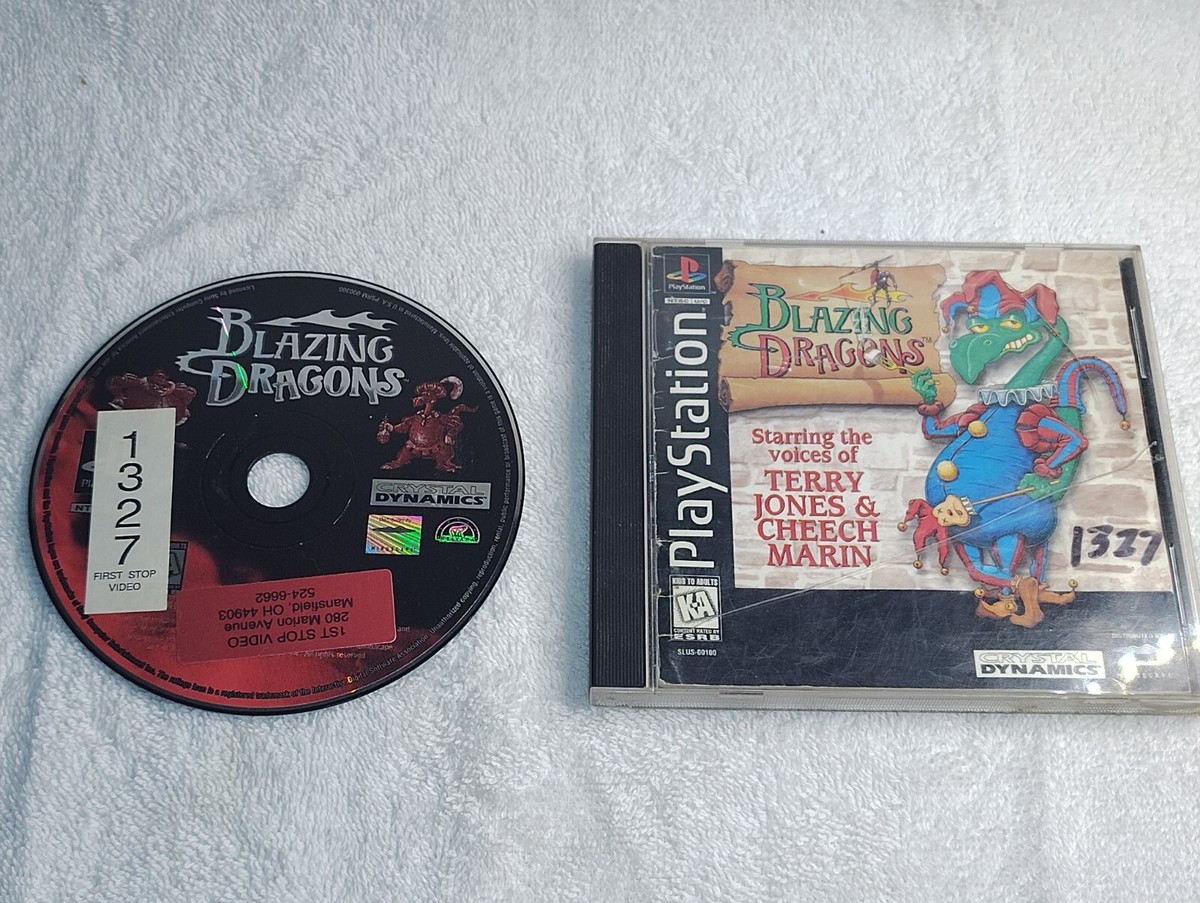 Blazing Dragons (Sony PlayStation 1 PS1, 1996) Complete Read