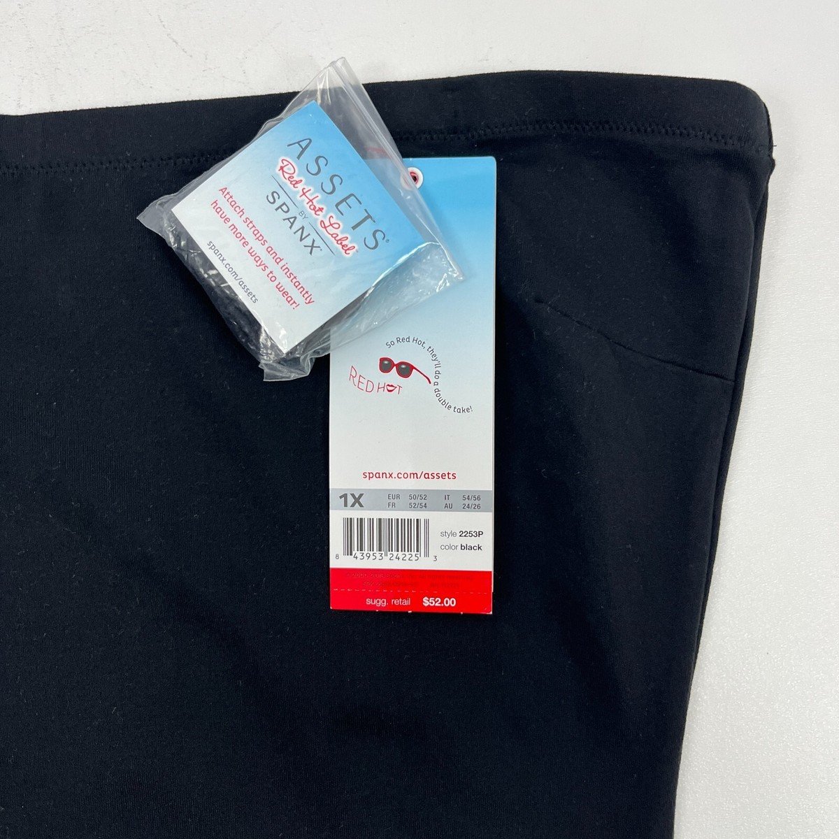 nyalon Spanx NWT Assets Red Hot Label Black Sleek Slimmers Full Slip