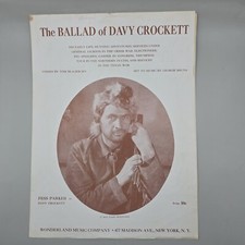 The Ballad of Davy Crockett Movie Sheet Music 1954 - Fess Parker Walt Disney
