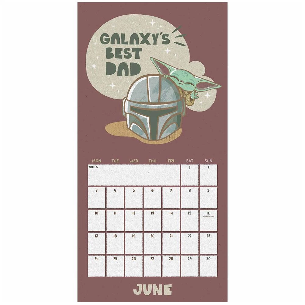 Star Wars: The Mandalorian Square Calendar 2024 Grogu Wall Planner