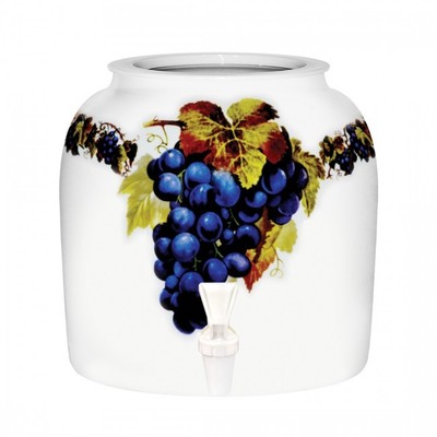 Lead Free Ceramic Water Crock Dispenser Grapes 2 5 Gallon
