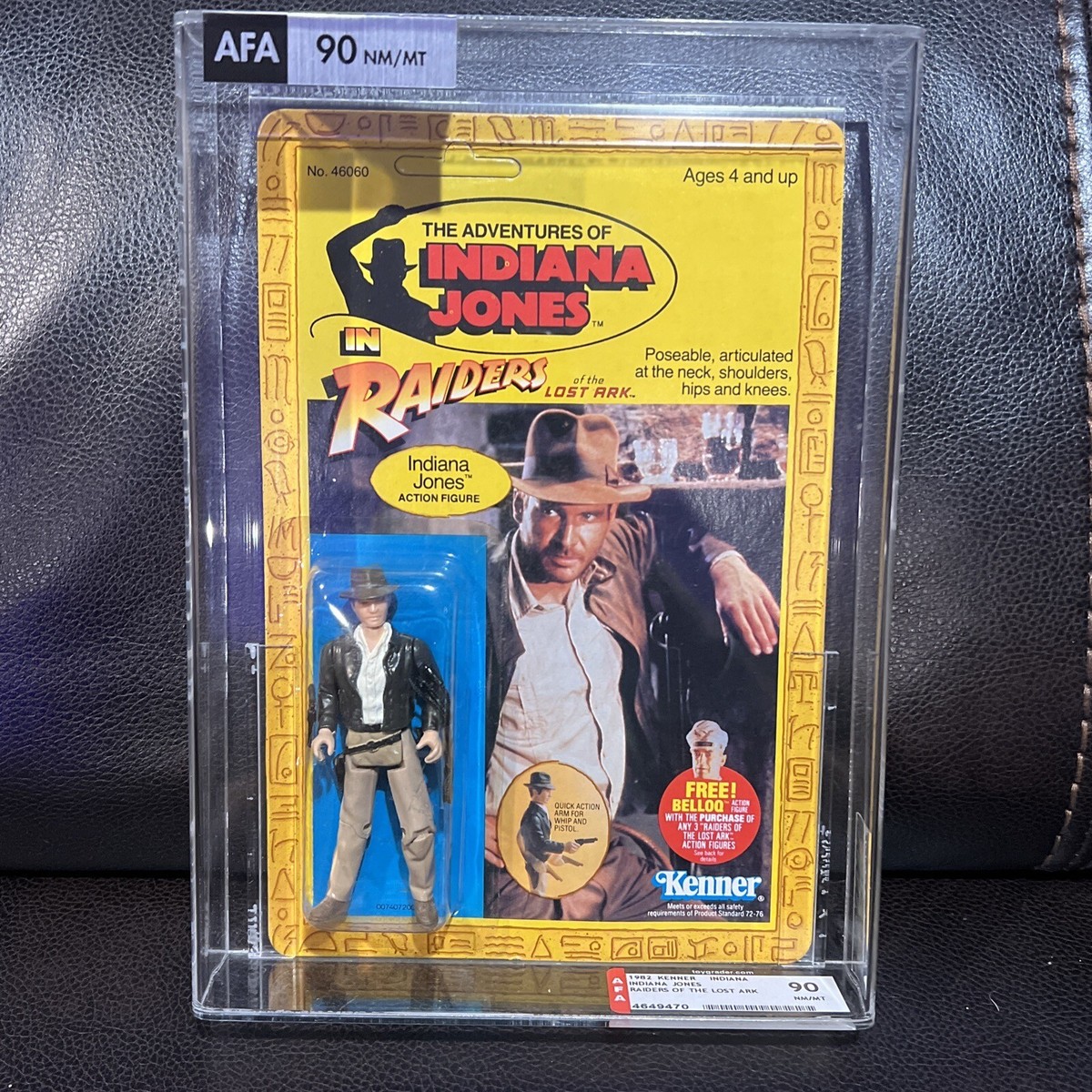 Indiana Jones ROTLA 1982 Vintage Kenner 4 Back Indiana Jones MOC