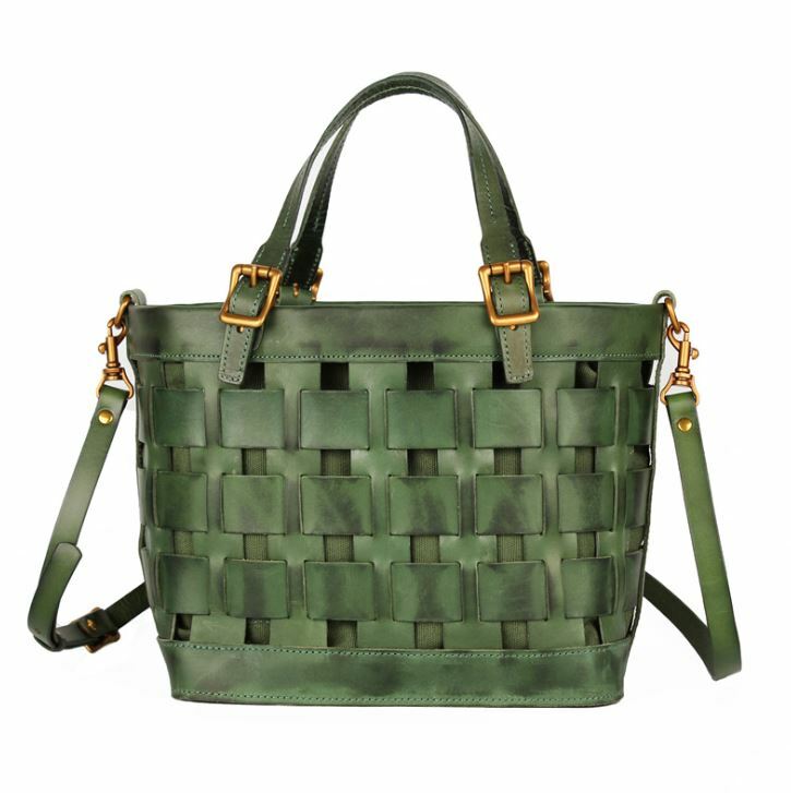 YALUXE Women's Genuine Cow Leather Shoulder Bag – Convertible Handbag/Purse With 2 Straps, Multiple Pockets - View #10