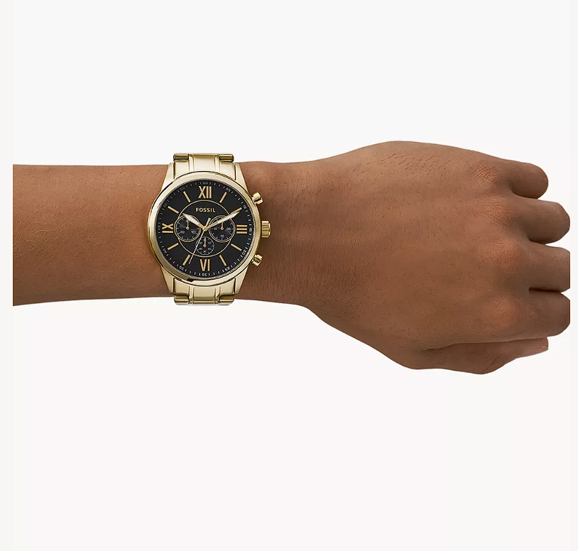 Fossil Chronograph Herrenuhr In Gold Chronograph Herrenuhr