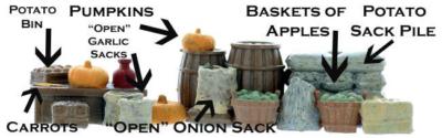 PRODUCE PRODUCE PRODUCE Vending DETAIL Set of 3 comes PAINTED HO Scale
