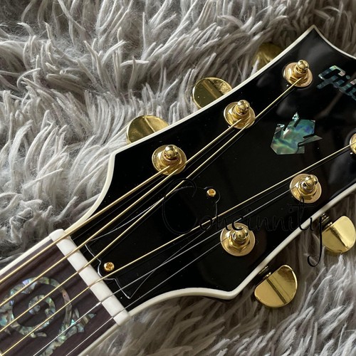 Guitarra Eléctrica Acústica Alta Calidad J200 Negra 6 Cuerdas Cuerpo de Arce Llama 101 - Imagen 4 de 7