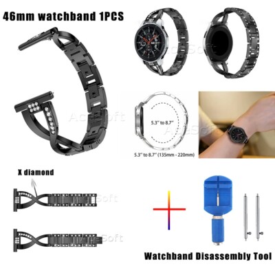 High Quality 46mm X diamond watchband Tool F Samsung Gear S3 Frontier SM-R760N