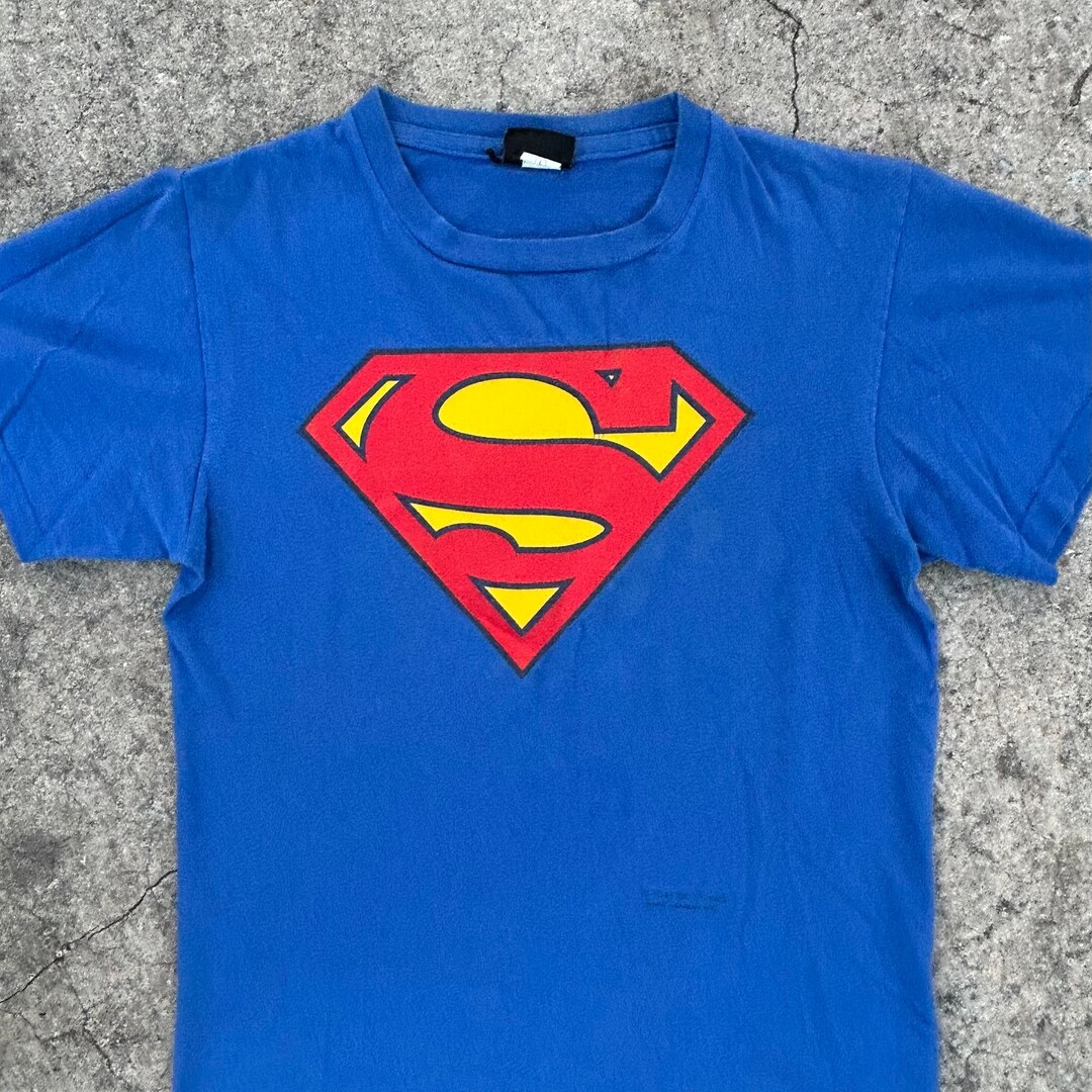 ALTRA T shirt Superman blu taglia grande vintage cambia etichetta