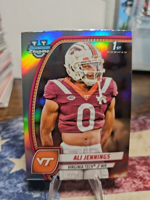 2024 Bowman Chrome University Silver Refractor #10 Ali Jennings, Virginia Tech