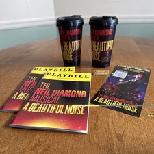 2 Playbills 2 Cups 1 Pin Neil Diamond Musical Beautiful Noise Broadhurst Theatre