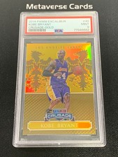 2014-15 Panini Excalibur Crusade Kobe Bryant 06/10 Gold Foil PSA 9 #40 Lakers