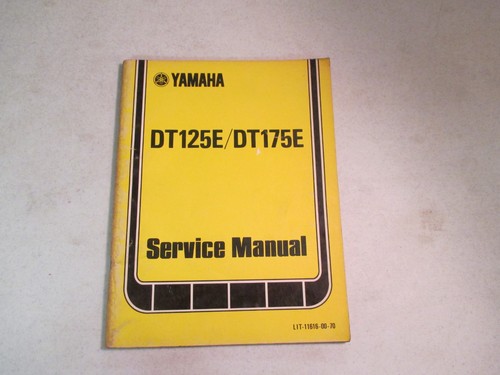 Used Genuine OEM YAMAHA SERVICE MANUAL DT125E/DT175E LIT-11616-00-70