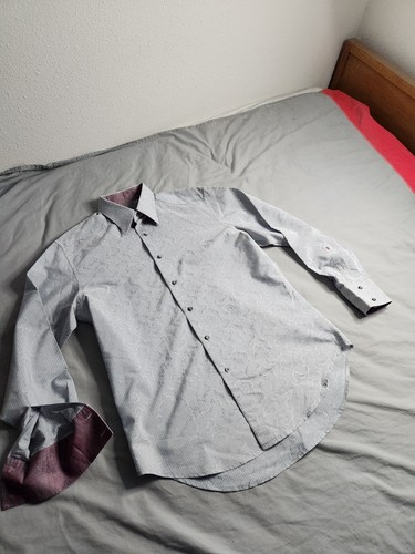 Robert Graham Button Up Hemd Herren Größe Medium Abstrakt Flip Manschette Preppy NEU - Bild 2 von 9