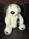 1993 Christmas Coca-Cola Polar Bear Plush Holding Coke Bottle 7" Vintage NWT