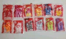 McDonalds Happy Meal 25th Anniversary Teenie Beanie Bears Complete Set of 12 NIB