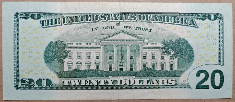 Lot of 10x $20 Bills - FANCY SERIAL NUMBER "5 of a Kind" Set! (00000-99999) VF-X - Image 4 of 4