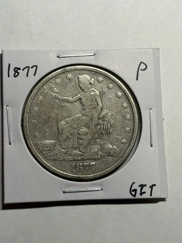 1877-P Trade Silver Dollar $1 VF Tough Type Coin