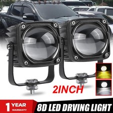 2x 2 8d Led Work Light Bar Spot Pods Driving Fog Yellow White Halo Offroad Lamp