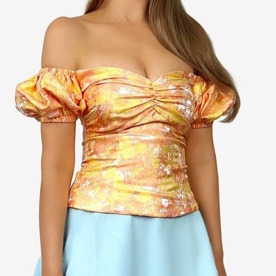 Song of Style Clementine Top Size XS Pink Sunset Soft Girl Coquette Summer