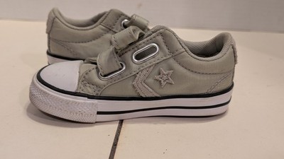 Converse Chuck Taylor All Star Infant Toddler Size 6 Strap  Sneakers Gray 