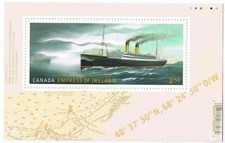 Canada Stamps 2014 Empress Of Ireland Souvenir Sheet MNH High Value