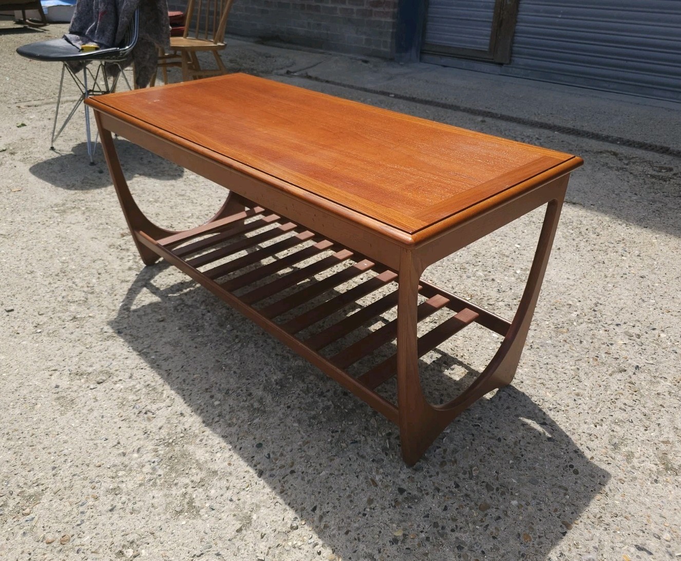 G Plan Brasilia Teak Rectangular Coffee Table With Shelf Mid Century Retro — image 16