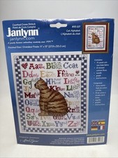 Janlynn CAT ALPHABET Cross Stitch Kit 11 Count 11x13 NIP 83-207
