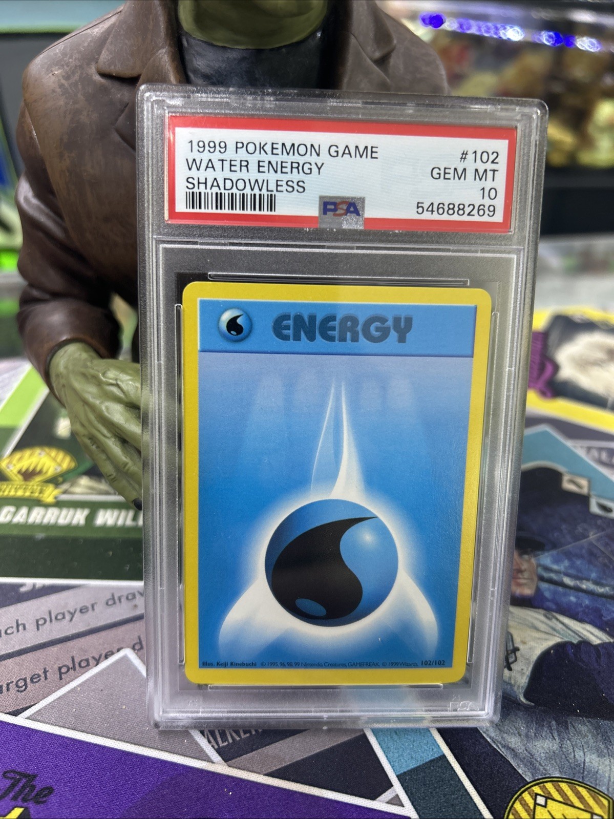 1999 POKEMON GAME #102 WATER ENERGY PSA 10 GEM MINT SHADOWLESS CARD