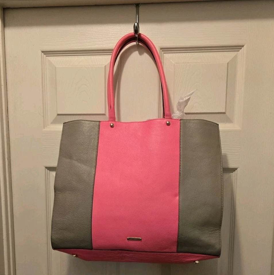 rebecca minkoff mab Medium Tote /bag Gray/neon Pink NWT  - Image 4 of 4